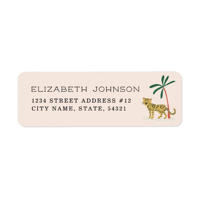 Jungle Tiger Return Address Return Address Label (Front)