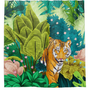 Jungle Tiger Shower Curtain