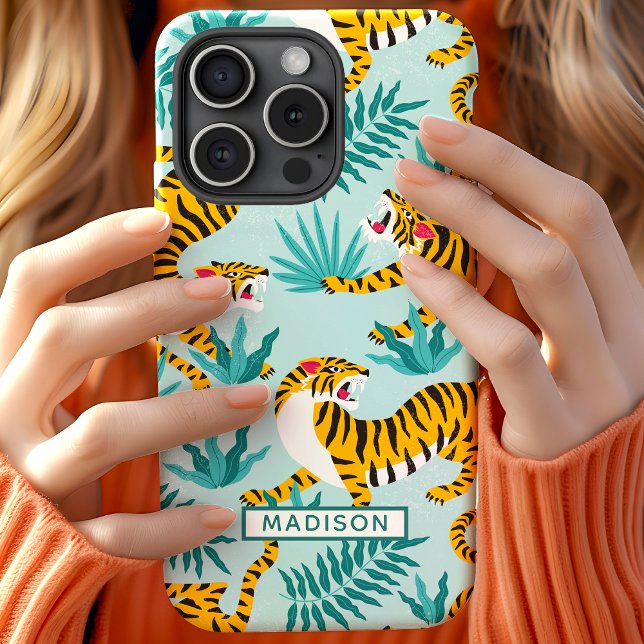 Jungle Tiger Trendy Personalised Case-Mate iPhone Case (Creator Uploaded)