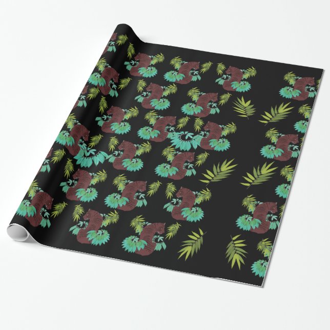 Jungle Tiger Wrapping Paper (Unrolled)