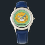 "Jungle Timekeeper" - Personalised Blue Lion Safar Watch<br><div class="desc">Discover the "Jungle Timekeeper, " a vibrant and educational blue watch featuring a captivating lion safari illustration, designed with love by an artist for her son. This watch is not just a tool to help your child learn to tell time; it's a wearable piece of art that inspires adventure and...</div>