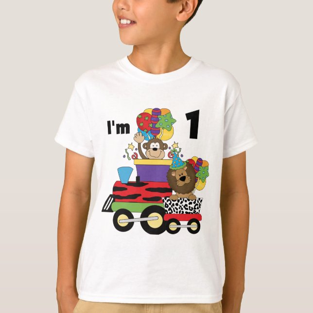 Jungle Train 1st Birthday T-shirts and Gifts (Front)