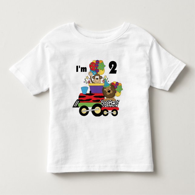 Jungle Train 2nd Birthday T-shirts and Gifts (Front)