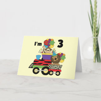 Jungle Train 3rd Birthday Tshirts and Gifts Card