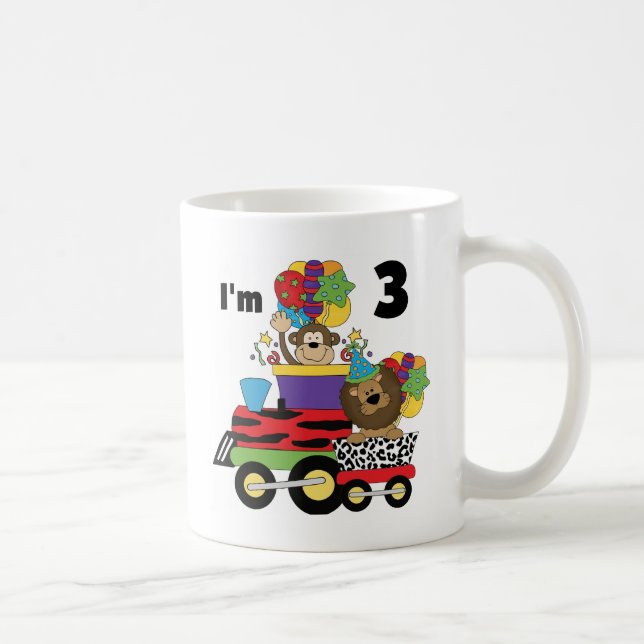 Jungle Train 3rd Birthday Tshirts and Gifts Coffee Mug (Right)