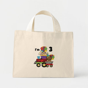 Jungle Train 3rd Birthday Tshirts and Gifts Mini Tote Bag