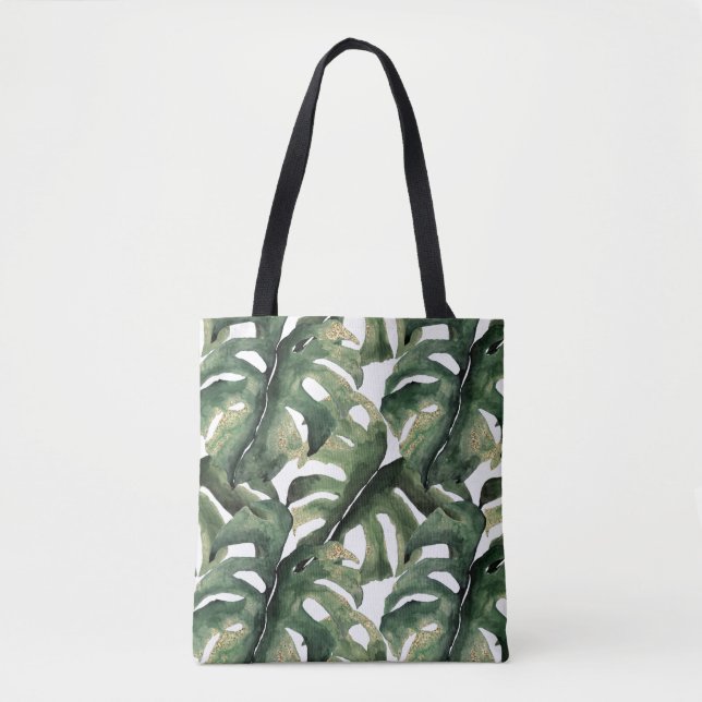 Jungle, tropical print tote bag (Front)