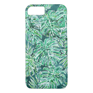 JUNGLE VIBES Green Tropical Monstera Pattern iPhone 8/7 Case