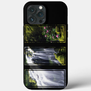 Jungle Waterfall Triptych Digital Art iPhone 13 Pro Max Case