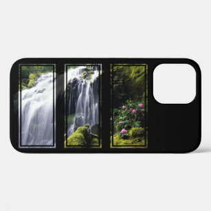 Jungle Waterfall Triptych Digital Art iPhone 12 Case