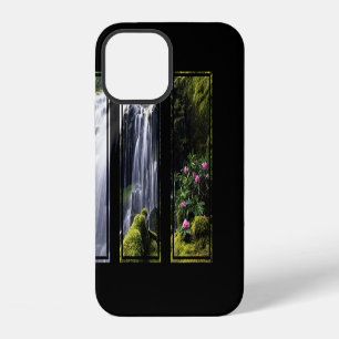 Jungle Waterfall Triptych Digital Art iPhone 12 Case