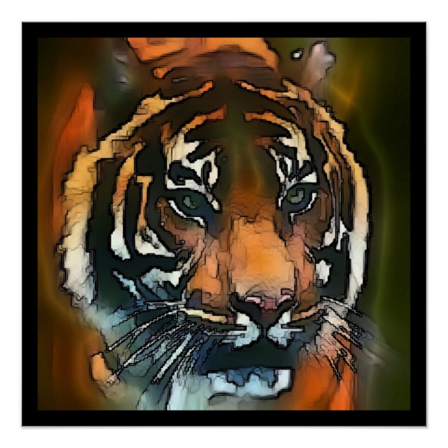 Jungle Wild Tiger Poster (Front)