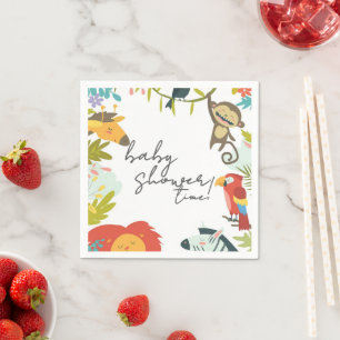 Jungle Wildlife Baby Shower Napkin