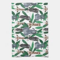 Jungle Zebra Elephant Giraffe Safari Animals