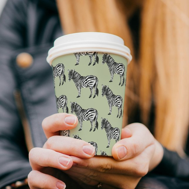 Jungle Zebra Wild Pattern  Paper Cups (Creator Uploaded)