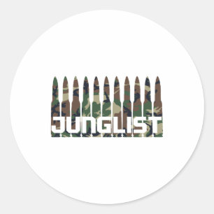 Junglist Camouflage Classic Round Sticker