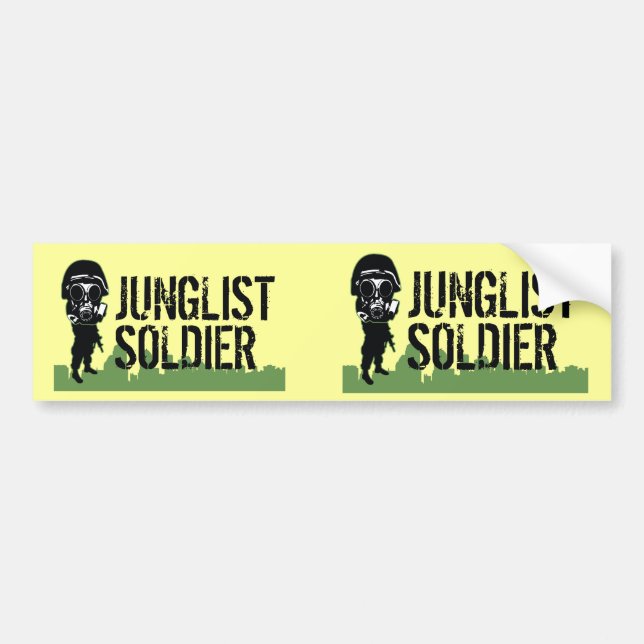 Junglist Soldier Bumper Sticker (Front)