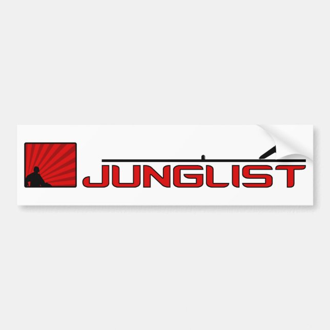 Junglist Turntable Bumper Sticker (Front)