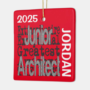 Junior Architect Extraordinaire CUSTOM Ceramic Ornament