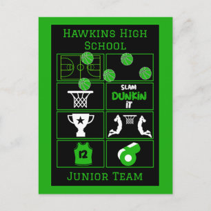 Junior Basketball Players Postcard