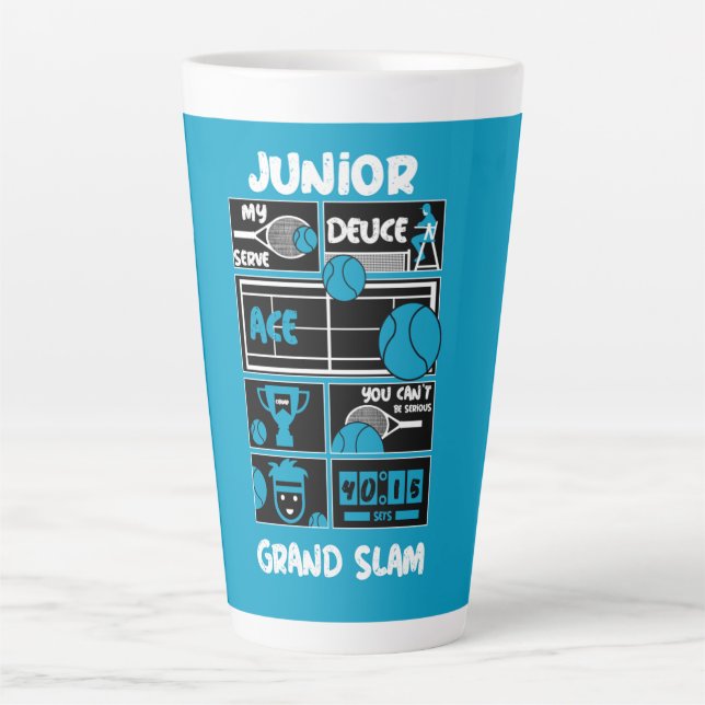 Junior Boys Tennis Player       Latte Mug (Front)