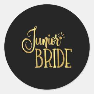 Junior Bride Wedding Party Groom Kids  Classic Round Sticker