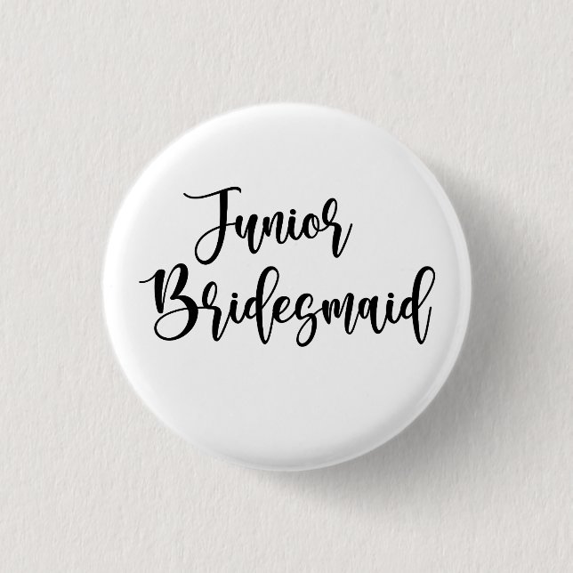Junior Bridesmaid 3 Cm Round Badge (Front)