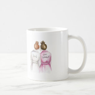 Junior Bridesmaid? Mug Red Bun Bride Br Bun Maid