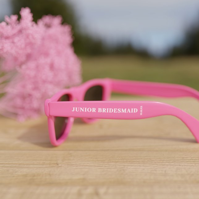 Junior Bridesmaid Wedding Party Favour Sunglasses (Perfect wedding favor for your Junior Bridesmaid. Just add her name and your wedding date)