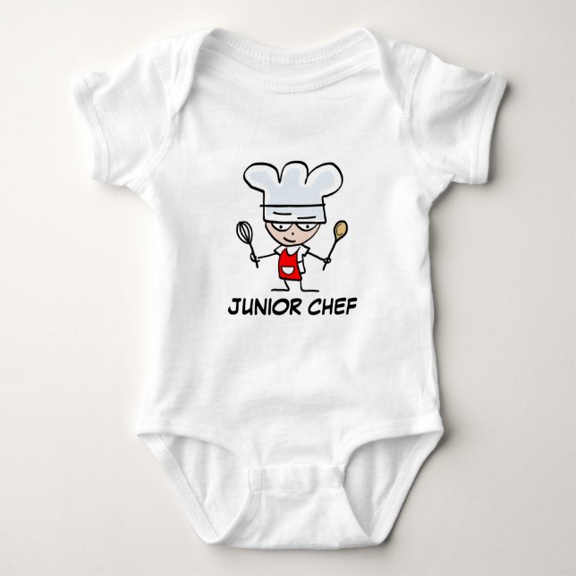Junior chef baby outfit bodysuit (Front)