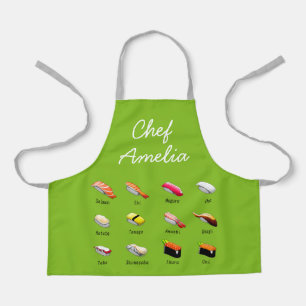 Junior chef sushi colourful kids apron