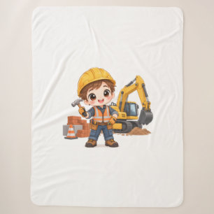 Junior Construction Crew Sherpa Blanket