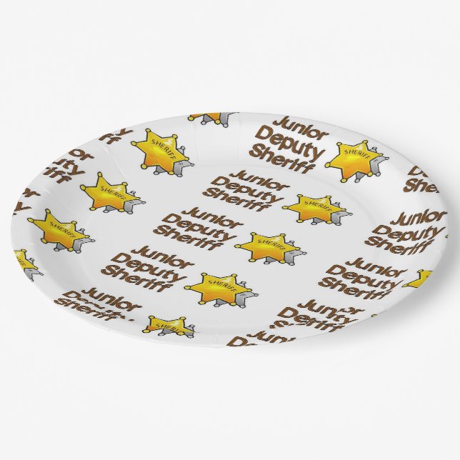 Junior Deputy Sheriff Paper Plate (Angled)