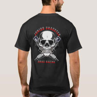 Junior Dragster Drag Racing Skull T-Shirt