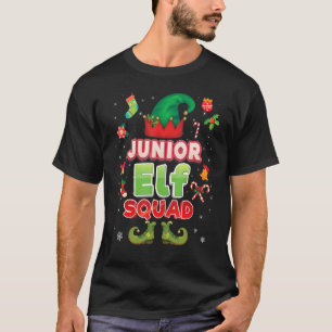 Junior Elf Squad Christmas Santa Hat Student Teach T-Shirt