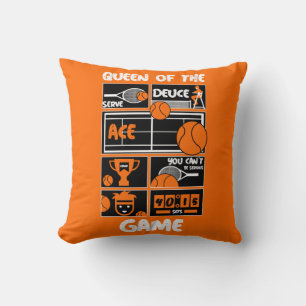 Junior Girls Tennis Player Cushion