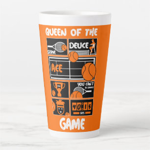 Junior Girls Tennis Player Latte Mug