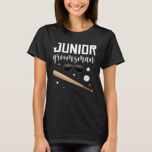 Junior Groomsman Baseball Sunglasses Suit T-Shirt