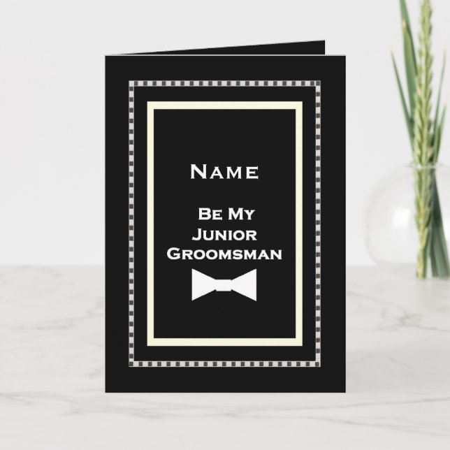 Junior Groomsman Custom Name Wedding Invitation (Front)