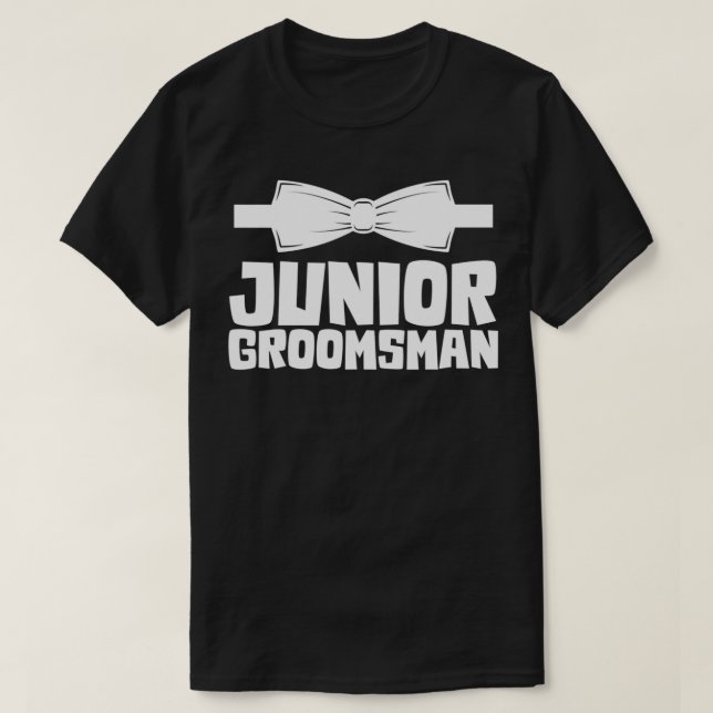 Junior Groomsman Jr Groomsman Bow Tie Wedding Part T-Shirt (Design Front)