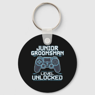Junior Groomsman Level Unlocked Wedding Party Groo Key Ring