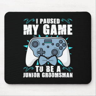 Junior Groomsman Video Gamer Junior Groomsmen Paus Mouse Pad
