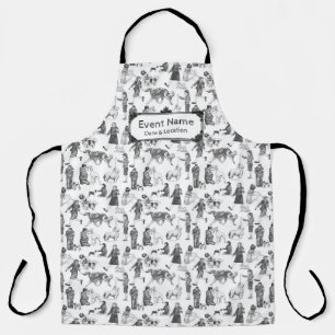 JUNIOR Handlers Dog Show Black Toile w/Custom Name Apron