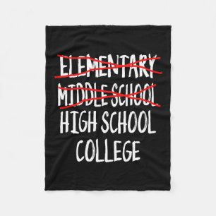 Junior High Graduation - Funny Middle School Gradu Fleece Blanket