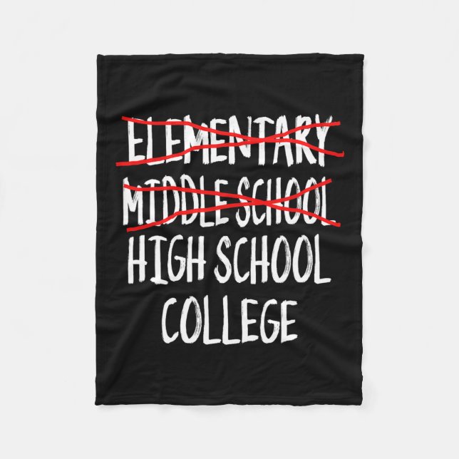 Junior High Graduation - Funny Middle School Gradu Fleece Blanket (Front)