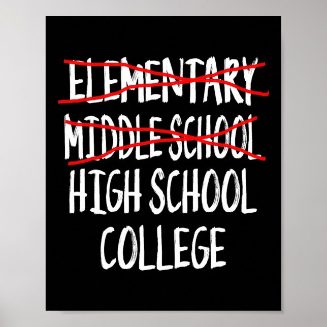 Junior High Graduation - Funny Middle School Gradu Poster (Front)