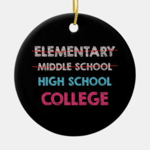 Junior High Graduation Gift Middle School Graduati Ceramic Ornament