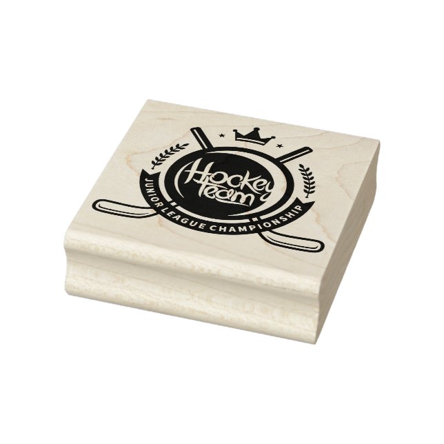Junior league hockey rubber stamp (Stamp)