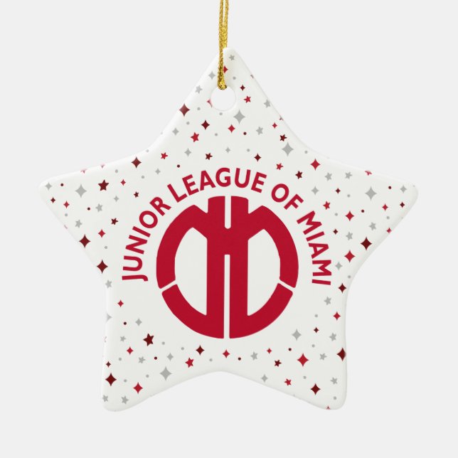 Junior League of Miami Ceramic Ornament (Front)