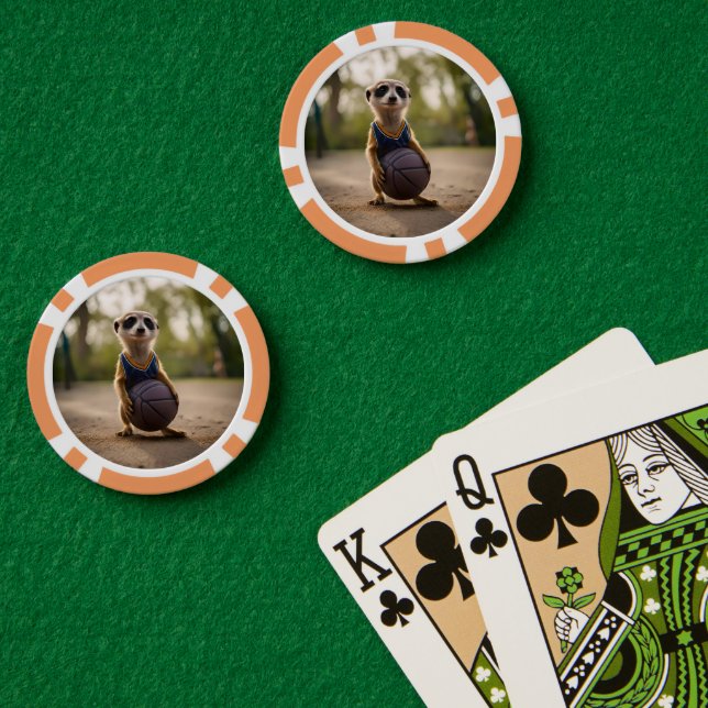 Junior Meerkat Basketball Player, Poker Chips (Poker Table (Double))
